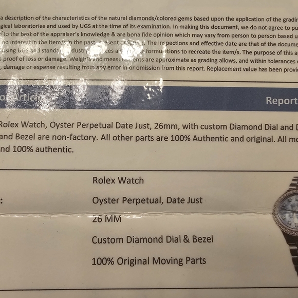 Rolex BLUE MOTHER OF PEARL DIAL & DIAMOND BeZeL - Picture 7 of 10